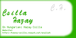 csilla hazay business card